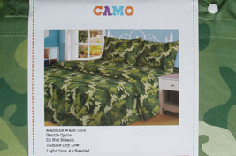 CAMO CAMOUFLAGE GREEN  4PC FULL SHEETS BEDDING SET NEW - £38.14 GBP