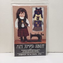 Mini Jumper Jubilee 18&quot; Doll Clothes Pattern Applique Indygo Junction - £10.11 GBP