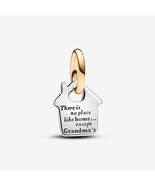 925 Silver and 14K Gold-Plated Grandmas House Dangle Grandmother Family ... - £12.11 GBP