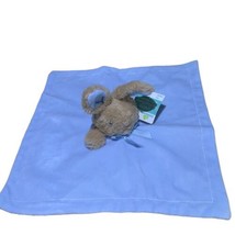 Dan Dee Security Blanket Blue My First Easter Bunny 12x12 Lovey Soft Silky Back - $14.01
