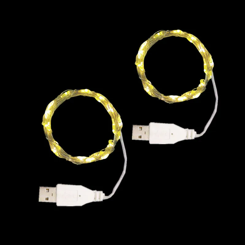 2pcs Christmas LED Fairy Lights USB Festoon Light Living Room Bedroom Outdoor Ga - £62.35 GBP