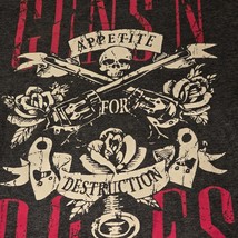 Guns N&#39; Roses Appetite for Destruction T-Shirt XL Gray Bravado Band Tee - $288.59 MXN