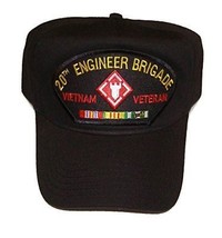 Us Army 20TH Engineer Brigade Vietnam Veteran Hat Cap W/ Campaign Ribbons Castle - £14.38 GBP