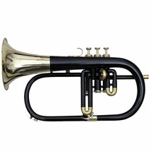 Flugel Horn Tuned Black brass Finish Bb With Free Hard Case Mouthpiece Flugel - £218.69 GBP