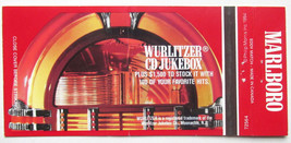 Marlboro Wurlitzer CD Jukebox Advertisement 30 Strike Matchbook Cover Matchcover - £1.12 GBP