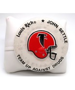 Vtg Atlanta Falcons NFL Button Pin Louis Rich John Settle Team Up Agains... - $19.99