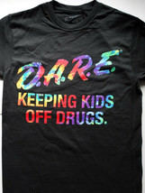 Dare D.A.R.E. Tye Dye Logo Keeping Kids Off Drugs T-Shirt - £11.73 GBP