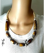 African Amber Vintage Moroccan Tribal Ethnic Necklace Stainless Steel bo... - $97.79 CAD