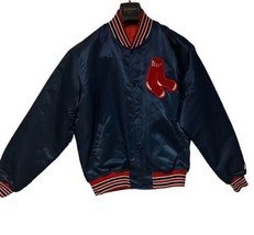 Vintage 80&#39;s Starter Boston Red Sox MLB Satin Jacket Mens SZ L Sam Malon... - £118.34 GBP