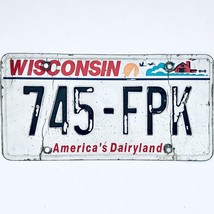  United States Wisconsin Dairyland Passenger License Plate 745-FPK - £6.57 GBP