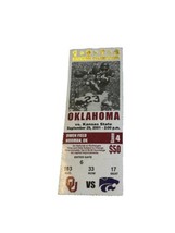 2001 Oklahoma Sooners Kansas State Wildcats Ticket Stub OU Norman Bob Stoops - $20.00