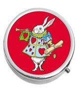 White Rabbit Alice in Wonderland Medical Pill Box Medicine Pill Box - $215.72 MXN