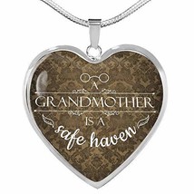 Express Your Love Gifts A Grandmother is a Safe Haven Necklace Engraved Stainles - £47.38 GBP
