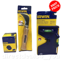 Irwin Linoleum Knife, 2-3/8&quot; Hole Saw, Post Level - Magnetic - £18.70 GBP