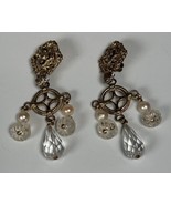 Stephen Dweck Sterling Silver Clip On Dangle Chandelier Style Earrings V... - $2,290.79 MXN