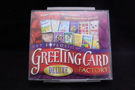 Art Explosion Greeting Card Factory Deluxe 2000 3-Disc CD-ROM Software - $10.47