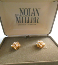 Vintage Signed Nolan Miller Dancing Marquis Clip-on Earrings Nwot - £19.56 GBP