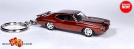 Rare Key Chain Ring 1971~1972 Maroon Pontiac Gto Judge V8 Custom Limited Edition - $49.98