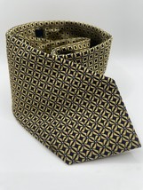 BLOOMINGDALES MENS TIE BLACK WITH GOLD And Black 3.75 X 59 - $15.00