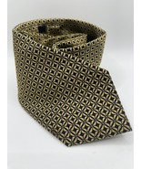 BLOOMINGDALES MENS TIE BLACK WITH GOLD And Black 3.75 X 59 - $15.00