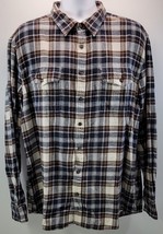 L) Men Sonoma Plaid Button Down Cotton Shirt XL - £7.90 GBP