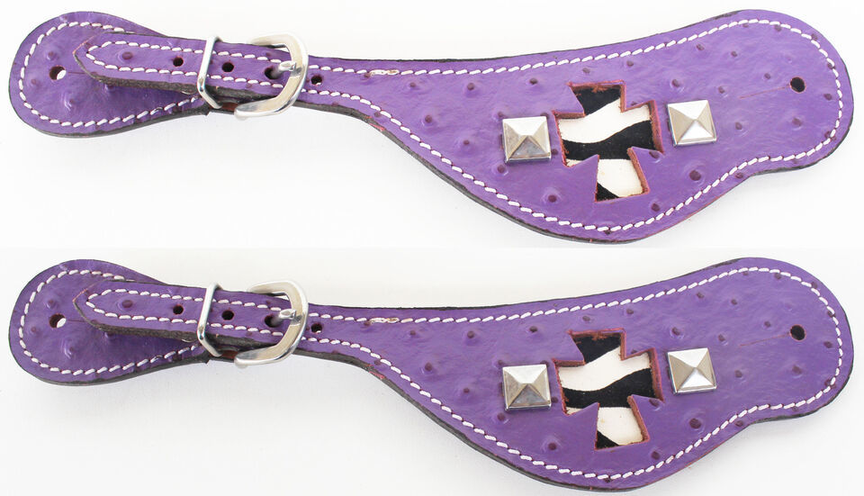 Horse Western Riding Cowboy Boots Leather Spur Straps Tack  7483 - $26.72
