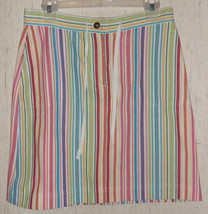 New! Womens Christopher &amp; Banks Rainbow Stripe Skirt Size 6 - £19.46 GBP