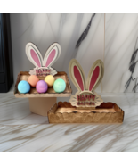 Easter Egg Holder Easter Decoration Easter Bunny Tray Happy Easter Sign - £11.78 GBP