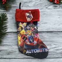 Transformers Christmas Stocking 17&quot; Autobots Red Trim Cartoon Novelty NEW - £9.16 GBP