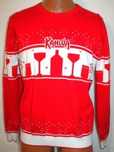 Men&#39;s Retro Kahlua Coffee Liqueur Red &amp; White Ugly Christmas Holiday Sweater L - £15.81 GBP