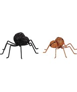 Halloween Spider 2 Packs Black Metal Black Gold sipder Set Halloween Dec... - £15.93 GBP