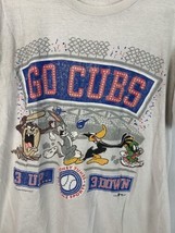 Vintage Chicago Cubs T Shirt Warner Bros Single Stitch Double Side Large 90s - £31.96 GBP