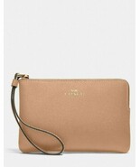 NWT Coach Corner Zip Wristlet Taupe - $39.59