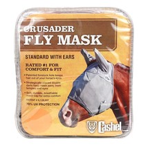 Cashel Crusader Standard Nose Pasture Fly Mask with Ears Horse Grey - £29.33 GBP