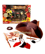 Yr 2007 Pirates of the Caribbean At World&#39;s End PIRATE GEAR w/ Hat, Flag... - £39.22 GBP