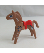Vintage 1974 Geobra Playmobil Native American Painted Horse 4&quot; Figure (H) - $20.36 CAD