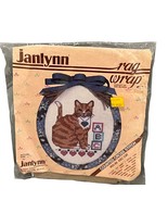 Janlynn Rag Wrap 1987 Counted Cross Stitch Kit &quot;ABC Cat&quot; 13&quot; X 13&quot; Sealed - $10.53 CAD