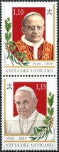 Vatican 2019. 90th Anniversary of the Lateran Accords (MNH OG) Block of 2 stamps - £6.86 GBP