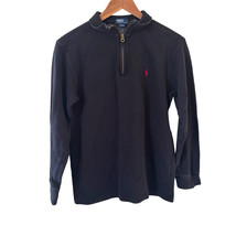 Polo Ralph Lauren Men Sweater Large 16/18 Blue 1/4 Zip Pullover Pony Log... - $24.99