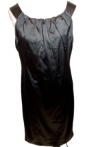Jackie Jon New York Sleeveless Satin Dress Women&#39;s 10 Black - $18.99