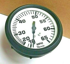 Faria Boat Speedometer 0-65 MPH Gauge SE9534B Euro Black White 3-1/4 Inc... - $27.60
