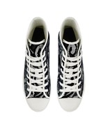 Women&#39;s Black Goth Rose | High Top Canvas Shoes | Customized Tongue | Fr... - $1,045.41 MXN