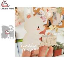 Computer Bear Animal Metal Cutting Dies Scrapbooking Card Making DIY Craft - $9.76