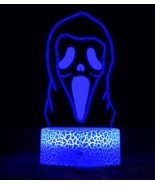 Acrylic Scream Movie Ghostface 3D Night Light with Remote 7 Colors Bedro... - $451.42 MXN