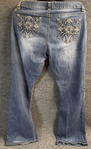ND Weekend Jeans Womens 14 Denim Blue Pants Embroidered Cross Pocket Str... - $20.98