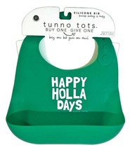 Bella Tunno Tunno Tots Silicone Pocket Adjustable Bib, Happy Holla Days Green - £2.40 GBP