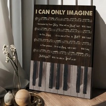 Vintage piano Music sheet I can only imagine Gift for Jesus Canvas Wall Art - £18.28 GBP+