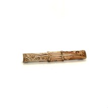 Antique Gold Filled Victorian Ornate Carved Etched Repousse Bar Pin Brooch - £31.75 GBP