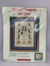Dimensions Blessed Nativity Christmas Sampler Counted Cross Stitch Kit Unopened - $18.69