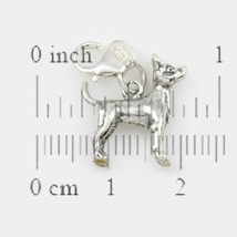 Chihuahua Dog Charm 3 Dimensional Solid Sterling Silver - £38.16 GBP